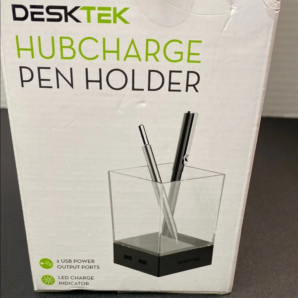 DESKTEK HubCharge Pen Holder in Black